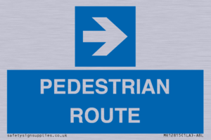 PEDESTRIAN ROUTE - right arrow